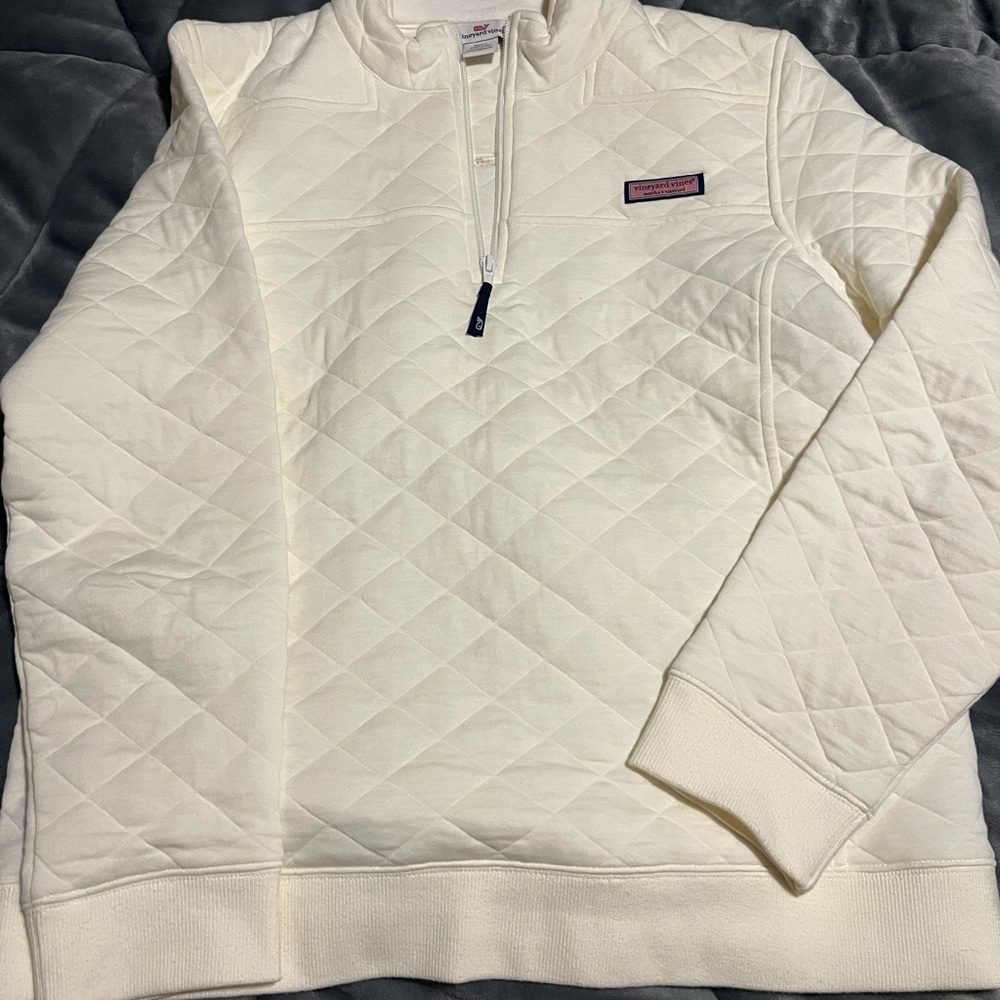 Vineyard Vines Women's Quilted Half-Zip Pullover - White